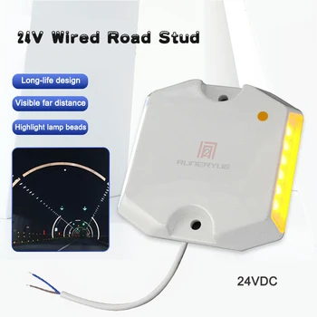 PC 도로 안전 포장 마커, DC 24V IP68 터널 유선 LED 도로 스터드 조명, ABS 내화 고양이 눈 로드 스터드