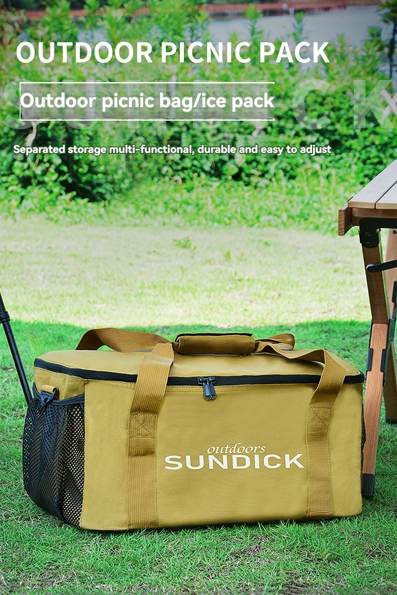 Description Picture 2 of itemOutdoor Cookware Set, Pot, Air Tank, Anti-collision Picnic Storage Bag with Large Capacity, Picnic Tableware Package, Ice Pack