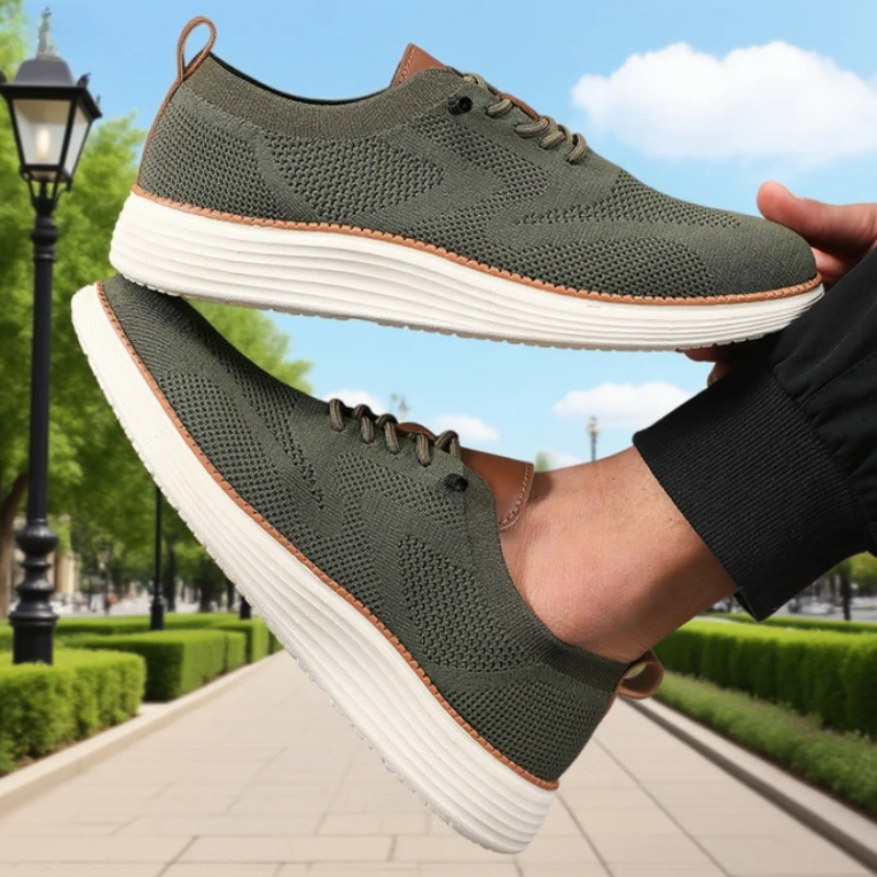 Fashionable Avant Men's Sneakers Comfortable All Day Long Have Excellent Fit Walking Shoes Knitted Mesh Breathable Flat Shoes