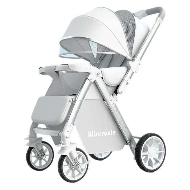 Poussette légère réversible 2 en 1 avec siège convertible haut de gamme et design compact pliable pour nouveau-nés et tout-petits 1