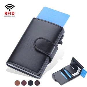 Rfid Card Holder Wallets Men Slim Thin Mini Bank Credit Cardholder Case Black Magic Trifold Minimalist Smart Wallet Porte Carte