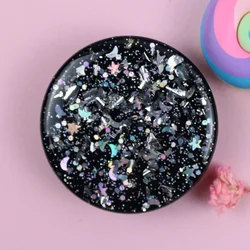 Starry Sky Glitter 3D Phone and Tablet Grip Holder (Black)