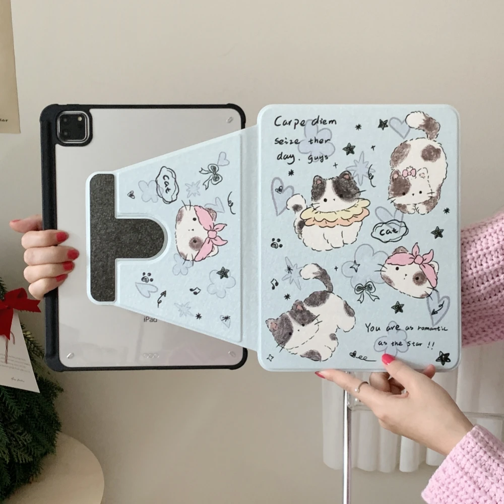 Cartoon Cat Tablet Case for Apple iPad