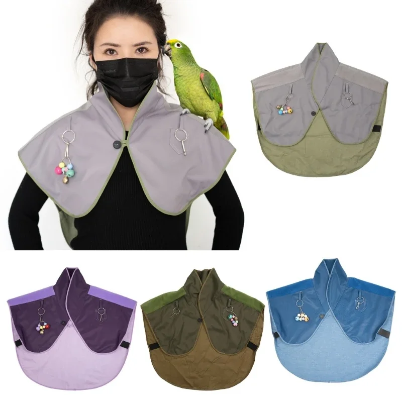 

Medium Shoulder Birds Guard Anti-Scratch Toy Small Bird For Small-Bell For Shawl Large Parrot Poops With Cape Protector