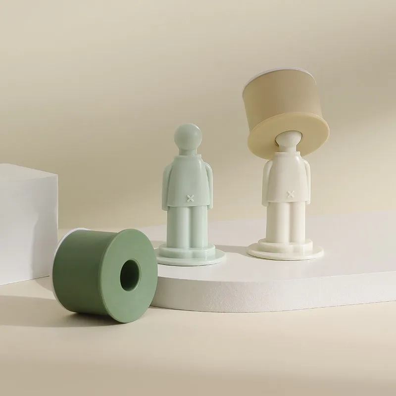 Houseeker Silent Anti-collision Door Stops Punch Free Safety Suction Stopper Doorknob Mat