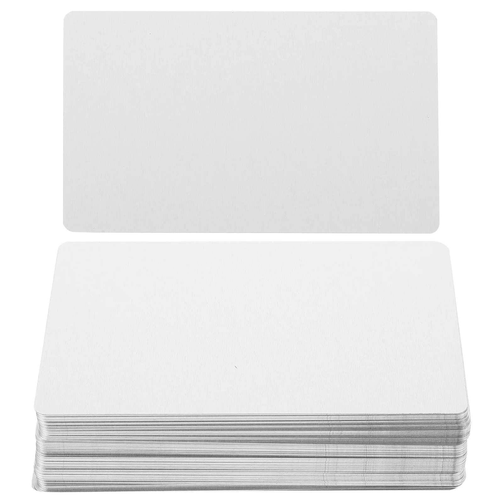 Business Cards Aluminum Name Signs 100 Pcs 8.4X5.6cm Sublimation Metal Engraving