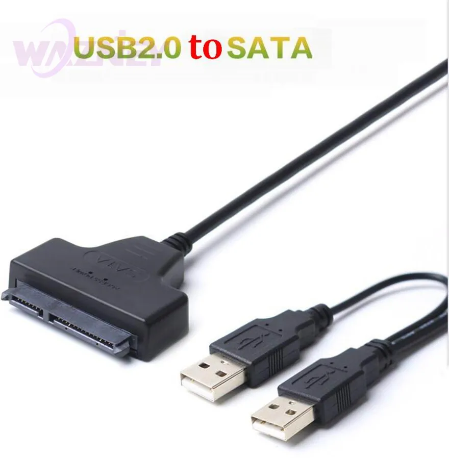 600pcs Dual USB 2.0 to SATA Serial ATA 15+7 22P 22Pin connector Adapter ...