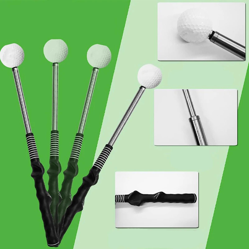 Golf Swing Practice Stick Golf Beginner Alignment Gesture Correct Wrist Golf Training Aids Golf Retractable Swing Trainer