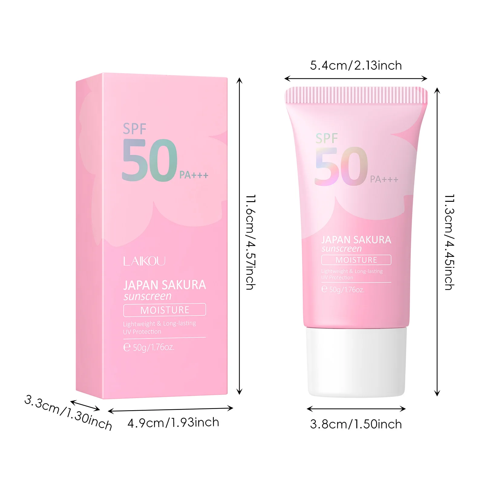 Sakura Sunscreen Cream Protector Facial Sun Block Spf50 Gel Isolation Lotion Cream Bleaching Creams Facial Moisturizer Repairing facial sunscreen sunscreen cream face cream