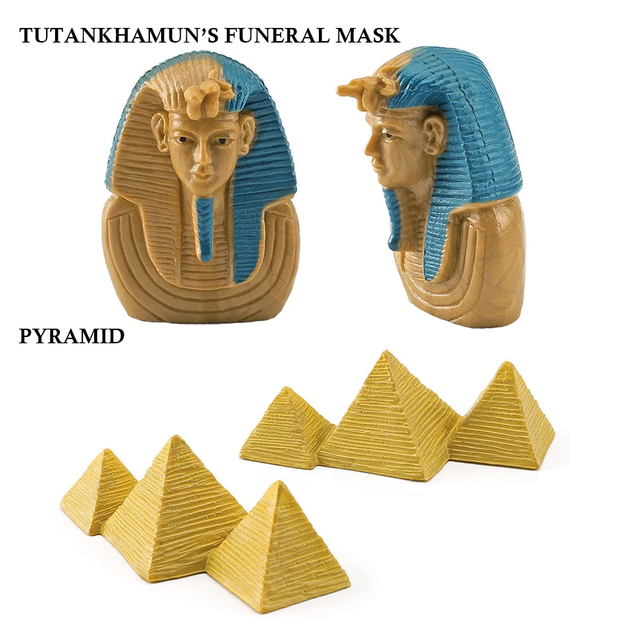 12 個古代エジプト置物人々ミニチュアフィギュアスフィンクス