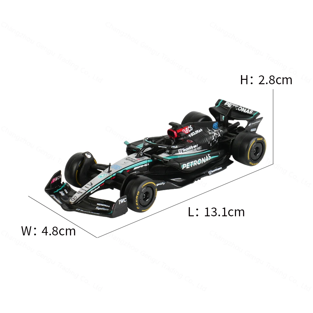 Bburago 1:43 Mercedes AMG 2024 W15 E Performance F1 Formula Car Die Cast Vehicles Collectible Model Racing Toys 2