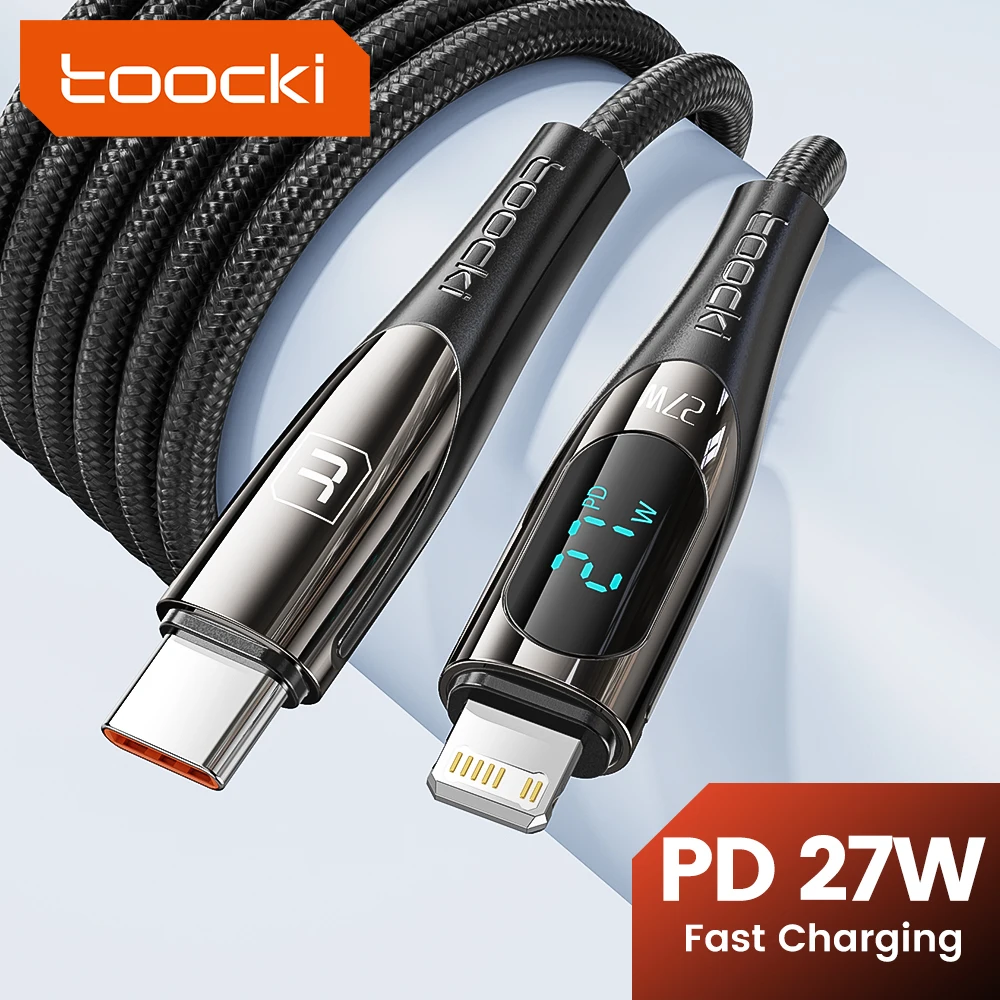 Toocki Lightning Cable For iPhone 14 13 12 11 Pro Max Xs Xr X 8 iPad