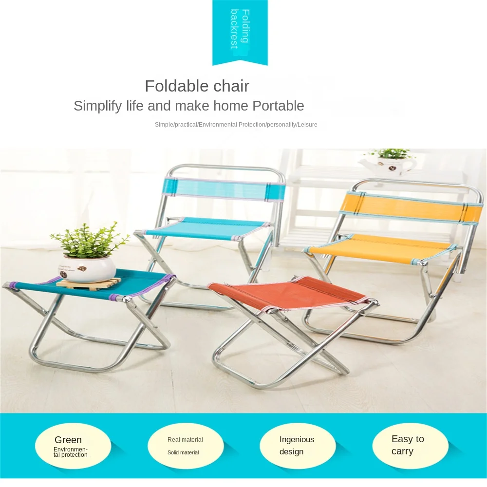 Outdoor Aluminium Alloy Portable Folding Picnic Camping Stool Mini Storage Fishing Chair Ultralight Furniture