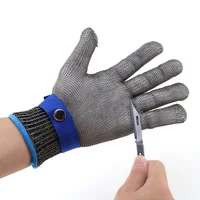 Butcher Glove Cut Proof Stab Resistant Stainless Steel Wire Metal Mesh Butcher Cotton Glove Cut Resistant Glove  Glove 1