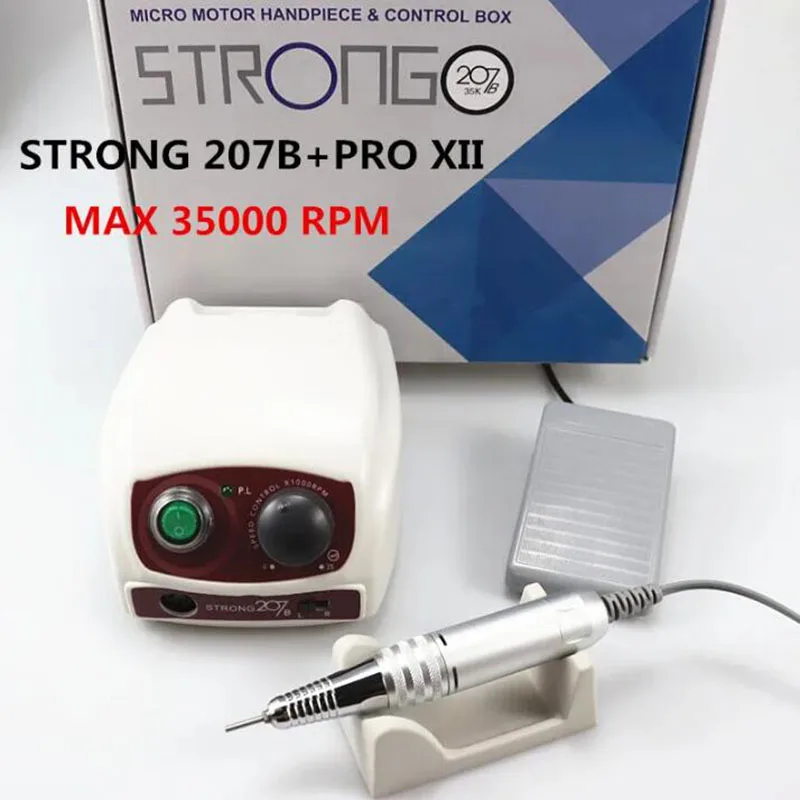 NEW 50000RPM Electric Nail Drill Strong 210 207B 65W Manicure Machine Pedicure Kit Nails Art Tool Handpiece Nail File Equipment 2