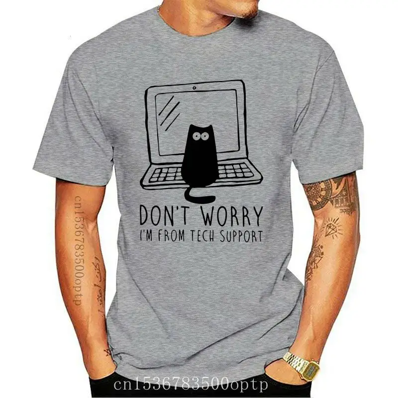 

Новинка, мужские футболки I'm From Tech Support, программирующая футболка для компьютера, футболка для отдыха Geek Nerd, футболка с круглым воротником, футболки, топы