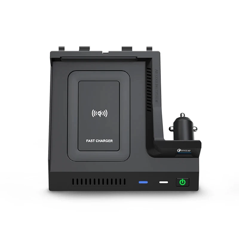Chargeur sans fil de voiture QI, étui de chargement pour téléphone, pour Mercedes Benz W205 classe C AMG C43 C63 X253 GLC classe-X67A  34