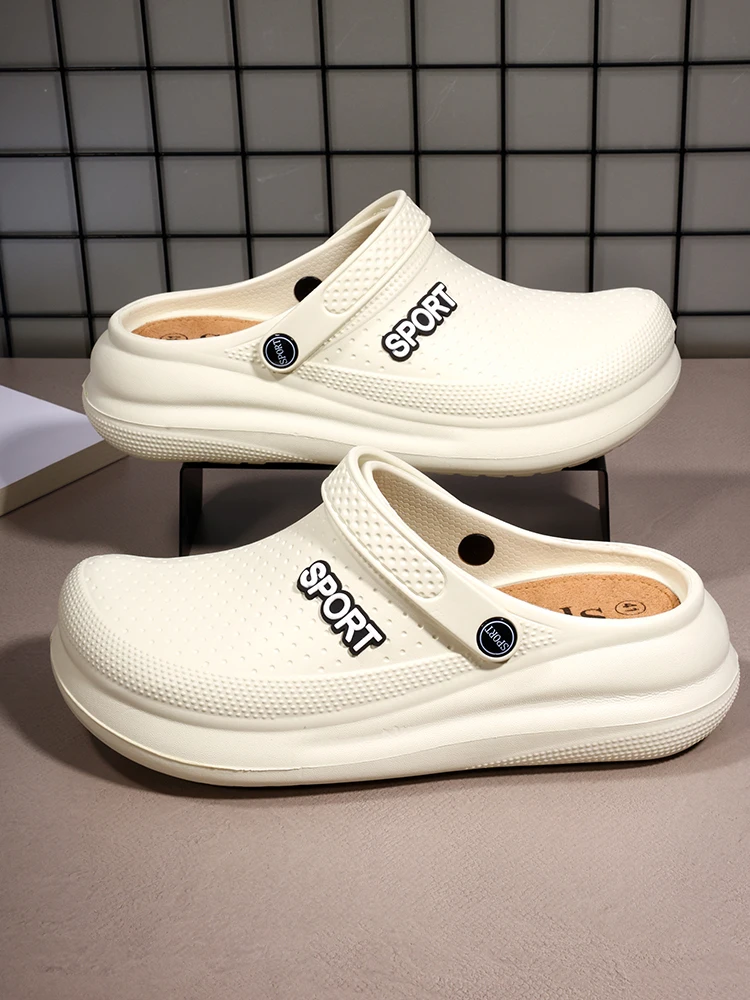 ثقب أحذية الرجال الصيف خفيفة الوزن إيفا الاتجاه المنزل الصنادل قباقيب أحذية الرجال باوتو النعال في الهواء الطلق الصنادل المريحة حجم 39-45