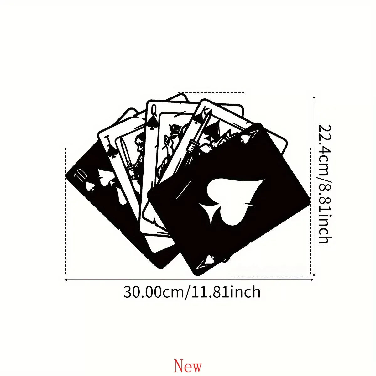 

Modern Metal Wall Hanging Art Decoration, Poker Theme Pattern, Suitable for Bathroom, Home Office, Wall Mounted Decoration wall