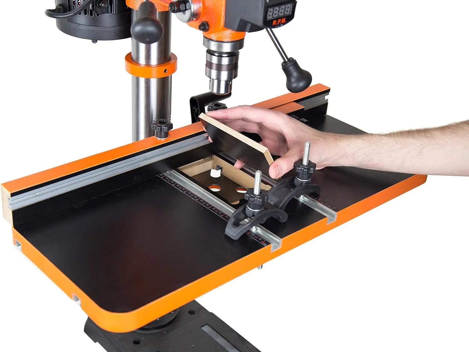 DPA2513 24-by-12-Inch Drill Press Table with an Adjustable Fence and Stop Block 3
