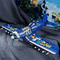 Attack Airplane Model Building Block Set, Military Theme Building Toys, Military Toys Gifts for Kid and Adult 4