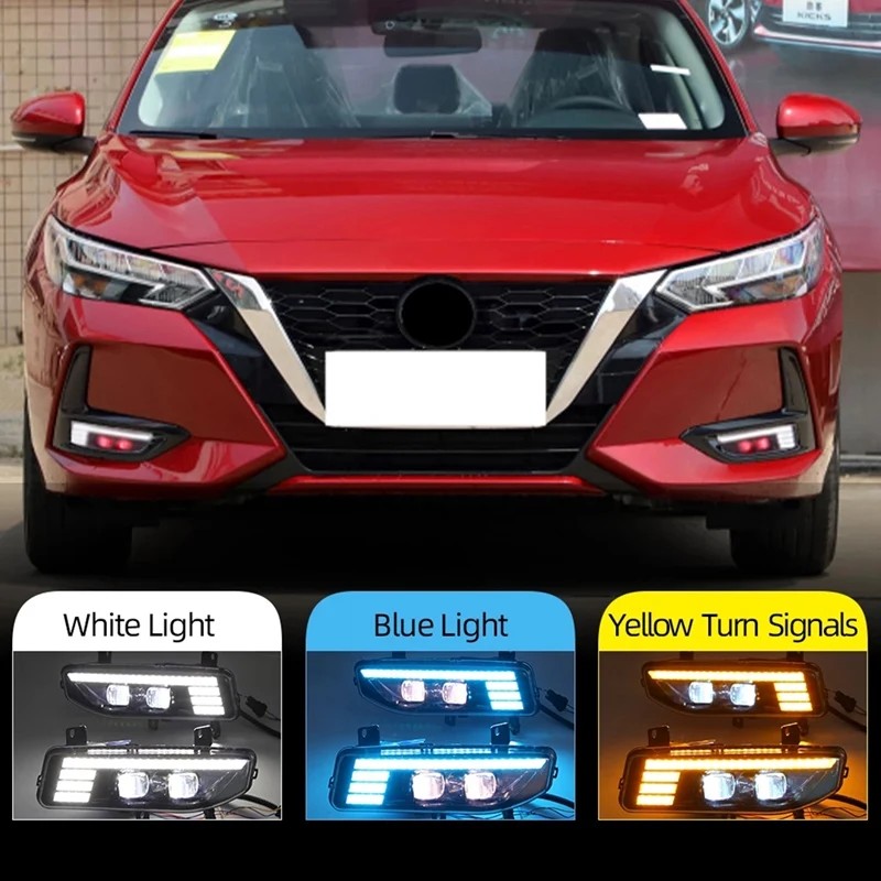 

LED Daytime Running Light Fog Lamp DRL With Turn Signals Left Drive For-Nissan Sentra 2020 2021