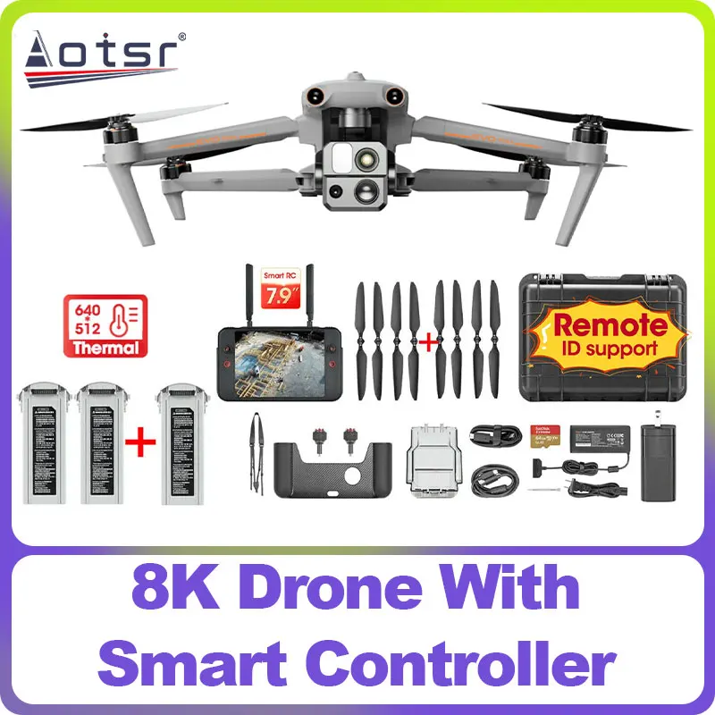 2024 Гэри Autel, дистанционное управление, робототехника EVO Max 4T 8K GPS дроны, оснащенные интеллектуальными контроллерами V3 20 км, термокамера