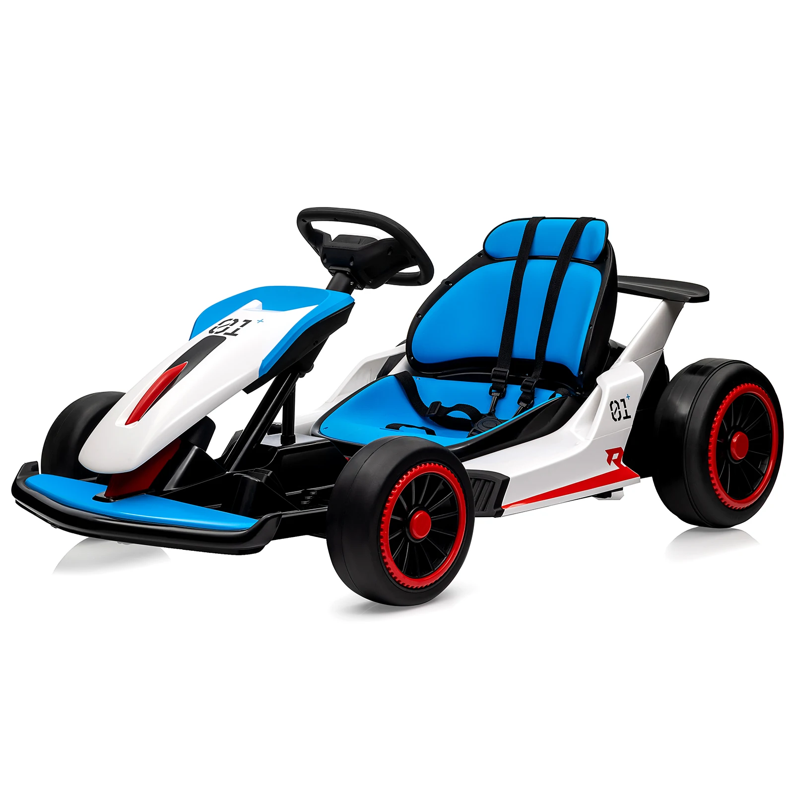 Go Kart for Kids 24V Drift Kart with 2X200W Strong Motor 7AH Big Battery Electric Pedals Electric Go Outdoor Race Toy