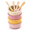 Mother Kids Silicone Cookware Feeding Solid Food Sucker Bowl For Babies Toddler  Dishes Plate Training Children's Tableware 3