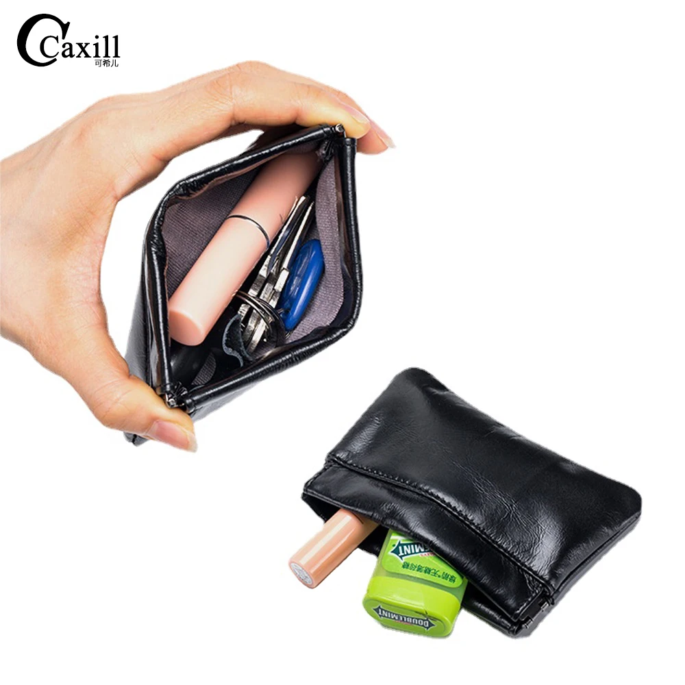 

Leather Squeeze Coin Purse Portable Small Makeup Cosmetics Headphones Bag Travel Storage Pouch for Women Girls Change Pocket