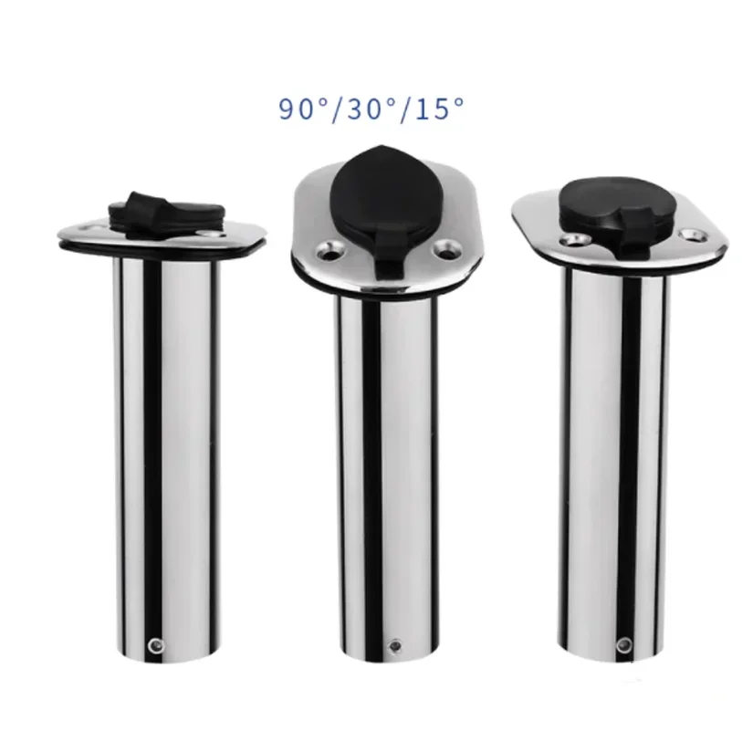 Stainless Steel Flush Mount Boat Fishing Rod Holder 15/30/90 Degree Rod Pod for Marine Boat