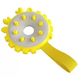 Interactive Dog Puzzle Toy & Slow Feeding Nail Scratch Board (Yellow)