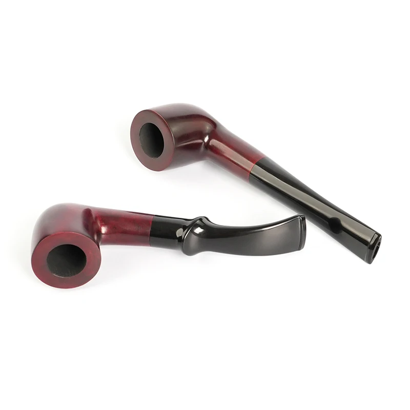 Small Tobacco Pipe Mahogany Tobacco Pipe Red Smooth Finish Beginner's Pipe Handmade Wood Pipe 9mm filter sandalwood pipe
