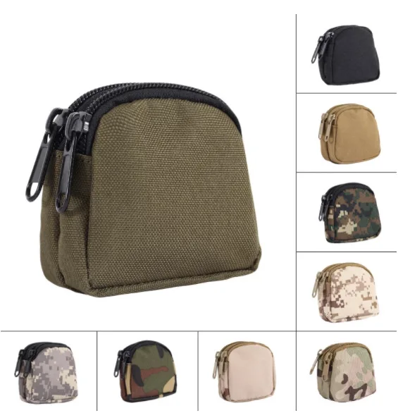 Tactical Mini Wallet Card Bag Small Pocket Key Pouch Money Bag Men Waterproof Portable EDC Pouch Hunting Outdoor Waist Bag Nylon