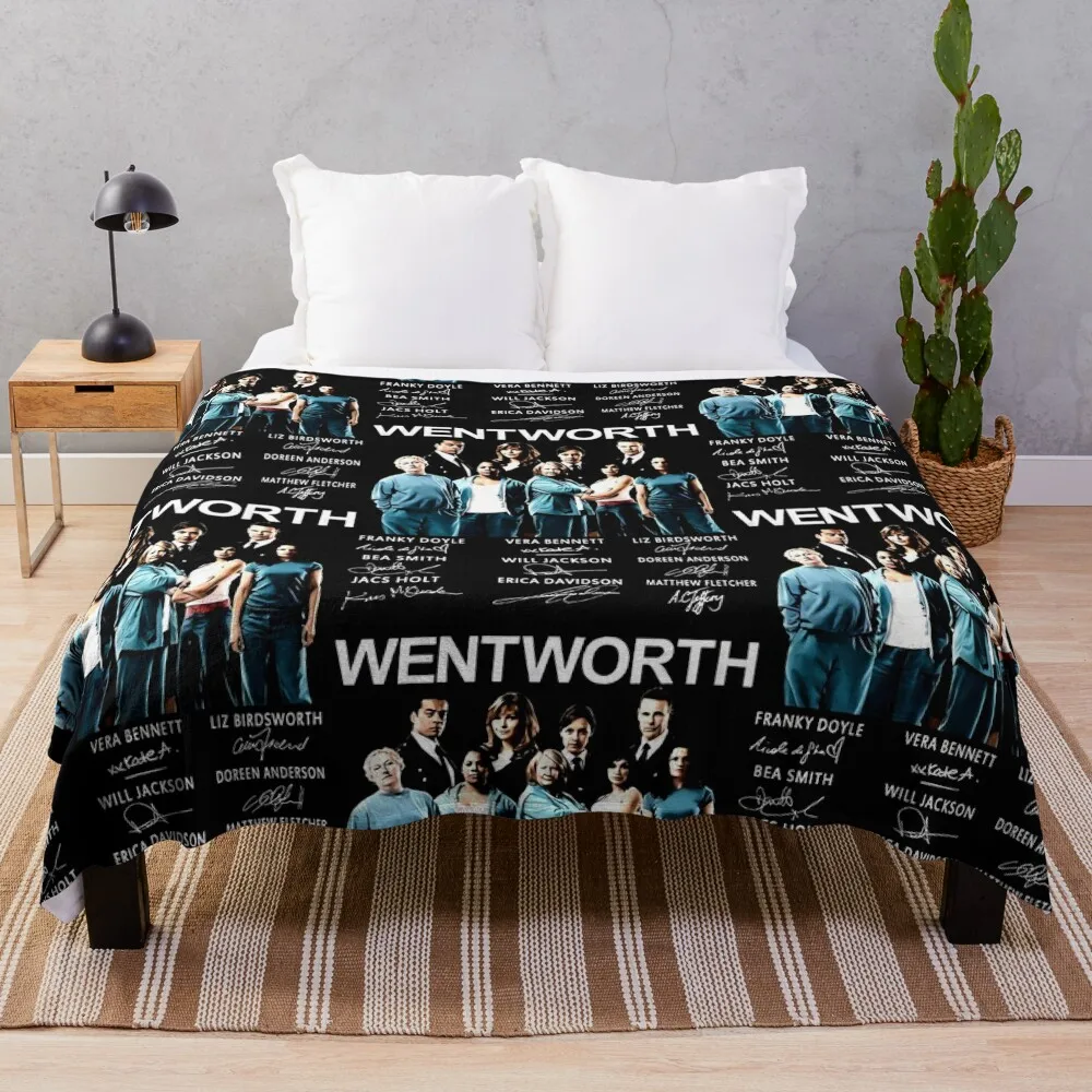

#Wentworth Movie Characters Signatures Throw Blanket Cute Blanket Plaid Blanket For Decorative Sofa Designer Blankets