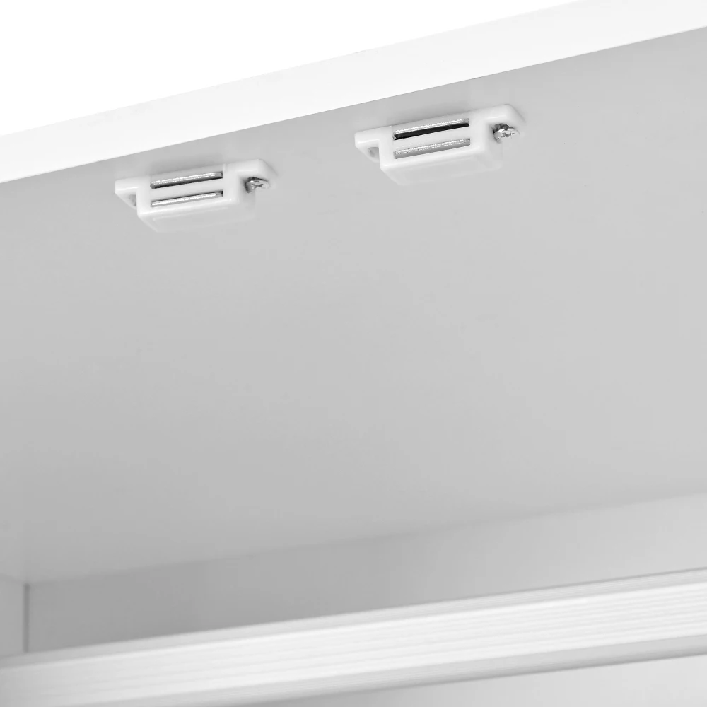 Großer Rattan-Schubladenschrank mit 2 Türen, Schlafzimmerschrank mit Metallbeinen und Griffen, 80x48x175 cm Aufbewahrungsorganizer – Detail 23