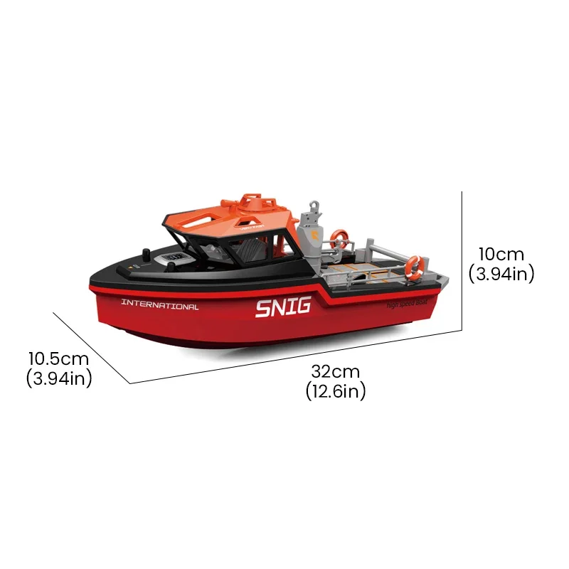 Tx694 Rc Boat 2.4G 1/32 Powerful Brushless Motor Long Range Wireless Electric Remote Control Rescue Boat Model Toys Boys