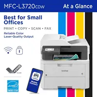 MFC-L3720CDW Wireless Digital Color All-in-One Printer with Laser Quality Output, Copy, Scan, Fax, Duplex 2