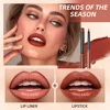 QIBEST 2pcs Lipstick Lipliner Pen Set Matte Velvet Lip Liner Pencil Contour Makeup Sexy Red Lip Stick Long Lasting Cosmetics 3