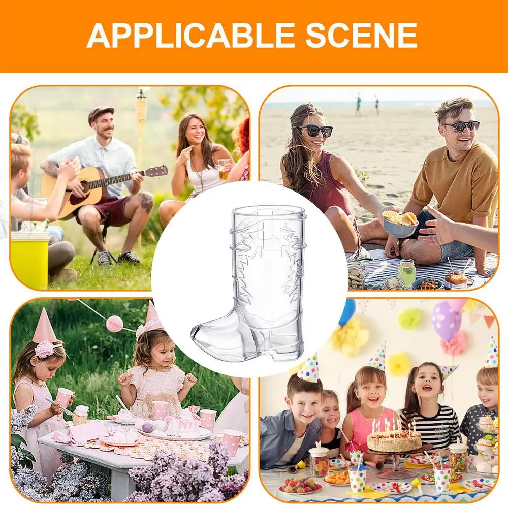 Description Picture 5 of itemCowboy Boots Shot Cups Reusable Western Whiskey Glass Cup Shot Glass Cups Bachelorette Cowboy Party Decorations