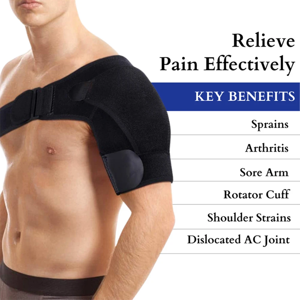 

Регулируемый дышащий спортивный бандаж для спортзала, поддержка плеч на одно плечо, бандаж для спины, защитный ремешок, оберточный ремень, ремешок, накладки, черный бандаж для женщин и мужчин