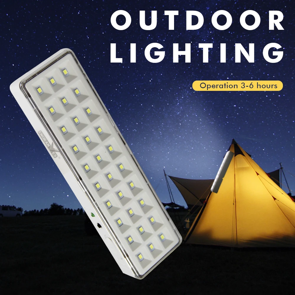 Portable Emergency Light Rechargeable LED Camping Lamps Wall-Mounted Fire Safety Lighting Evacuation Lights Hangable Tent Lamp