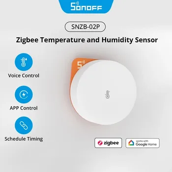 SONOFF SNZB 02P eWeLink Smart Home Gadgets ZigBee Temperature Sensor Humidity Detector Thermometer Alexa Google Assistant Yandex 1