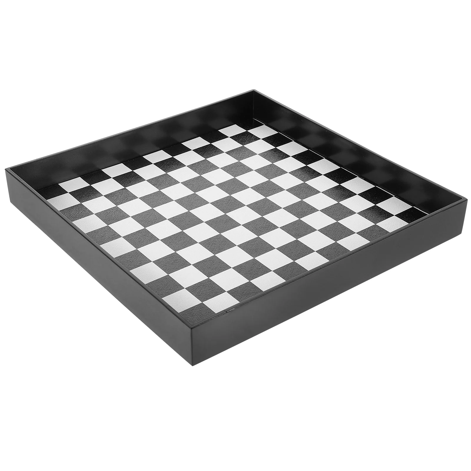

Simple Black and White Grid Tray Checkerboard Pattern Storage Trays for Organizing Vanity Bathroom Counter Jewelry