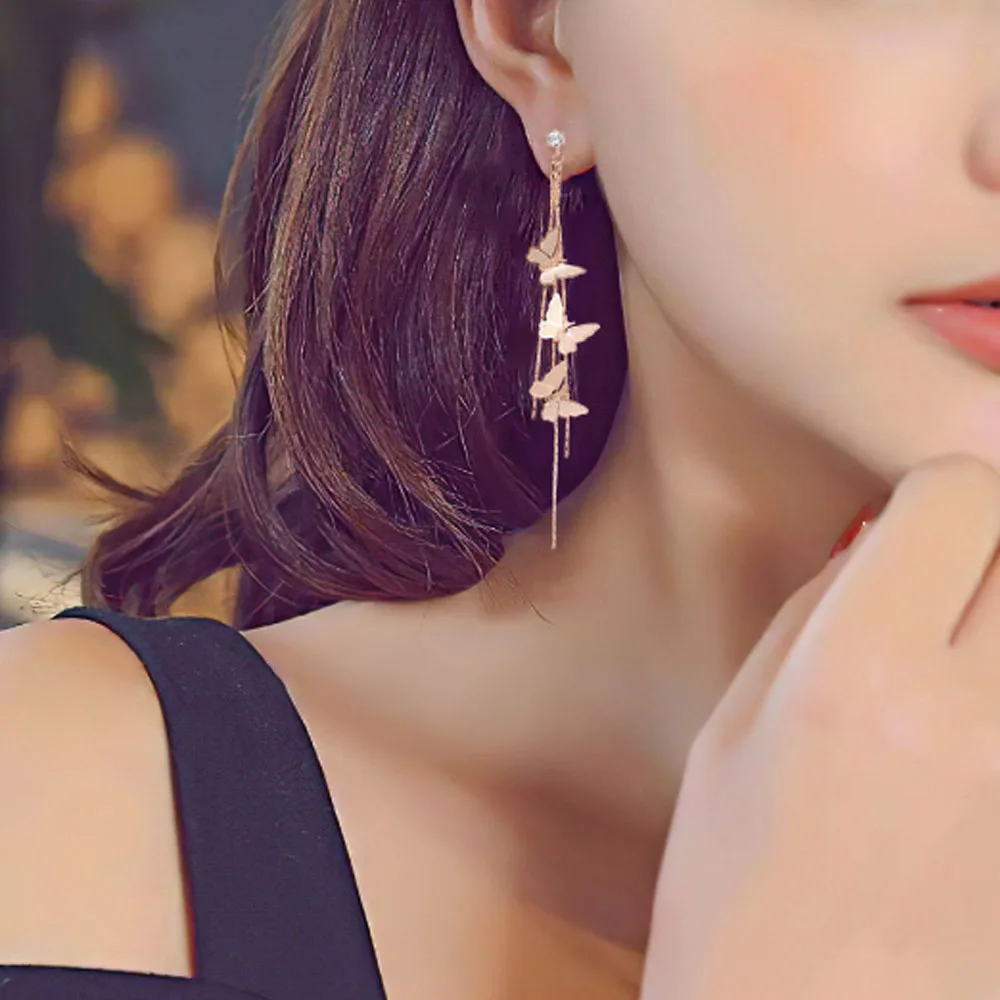Classic Butterfly Drop Earrings For Women 2022 Trending Fashion Korean Trendy Pendientes Earring Unusual Pendant Jewelry Female