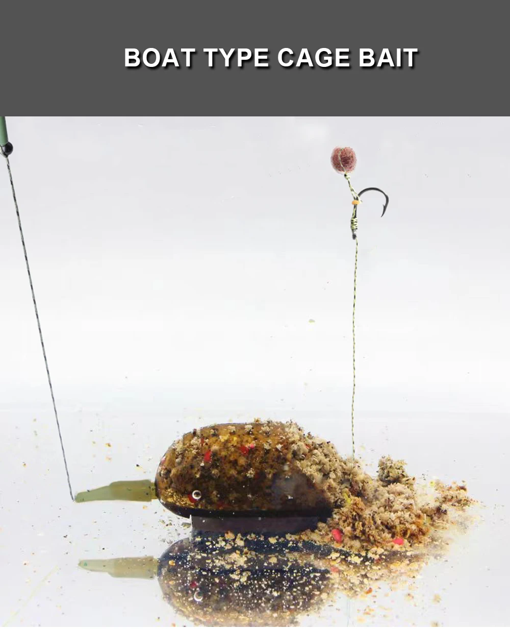 Description Picture 2 of itemFTK Feeders Fishing Bait Feeders Feeder Bait 40g-90g Feeder Tool Fishing Bait Holder Inline Method Thrower Carp Bait Thrower