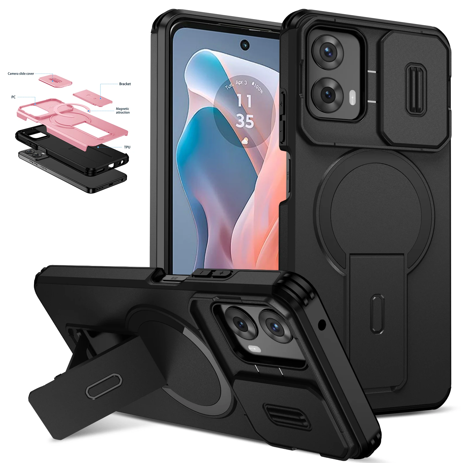 Magnetic Ring Bracket Phone Case