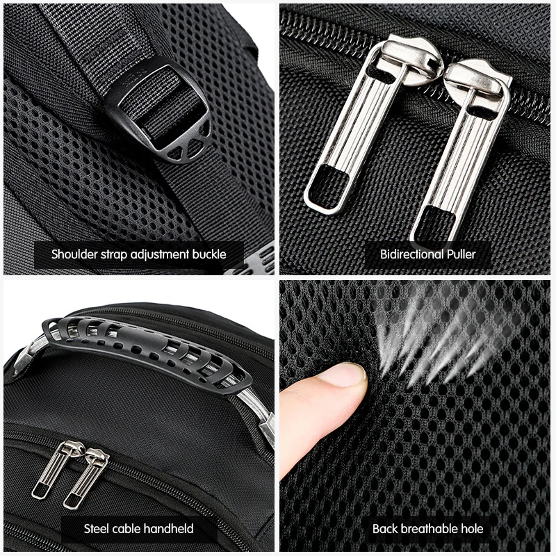 Customized large capacity 50L outdoor travel waterproof backpack for men's business office backpack with company logo 5