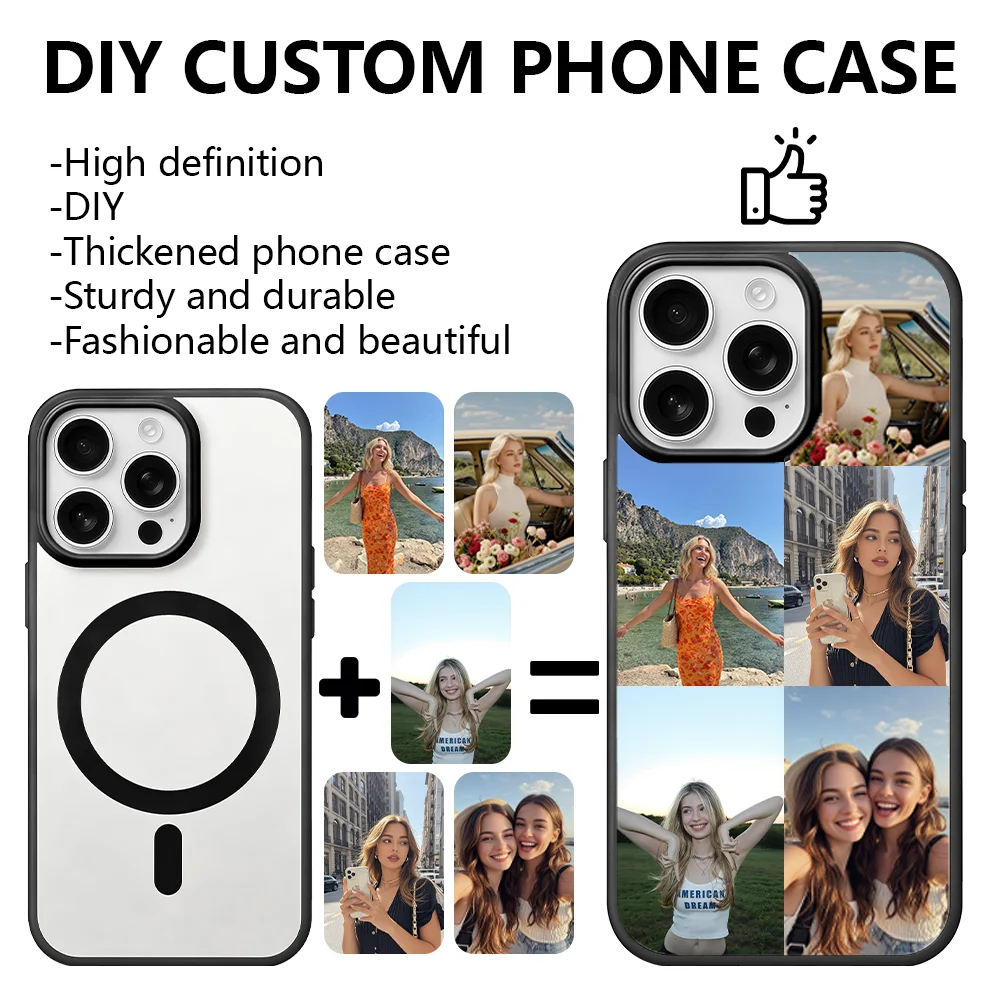 Personalized Transparent Photo Phone Case with Magnetic Shock Protection