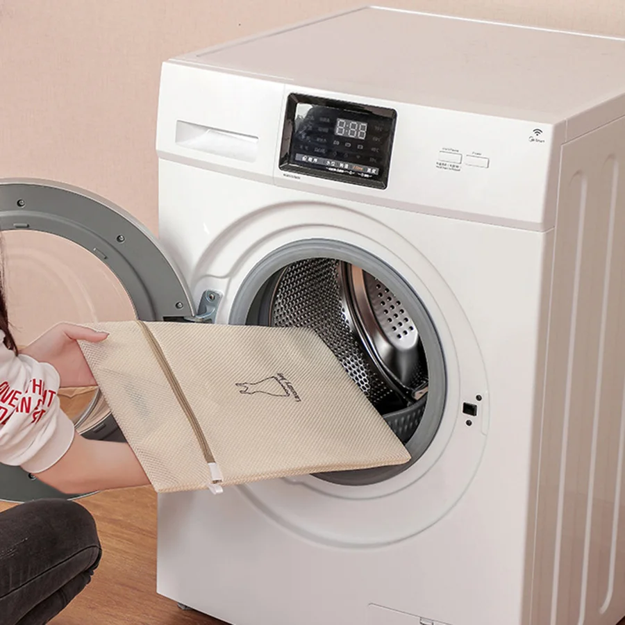 Embroidery Print Laundry Bag Set7Pcs Fine Mesh Washing Pouch for Delicates Household Clothes Cleaning Machine Washable Organizer